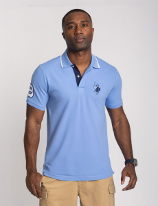 SLIM FIT BIG LOGO MULTI-TONAL POLO SHIRT