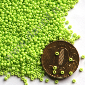 Бисер калиброванный 12/0 50 г салатовый 07