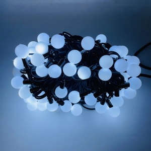 Гирлянда нить уличная Шарики матовая 15 м