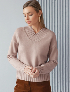 Джемпер из пряжи с кашемиром