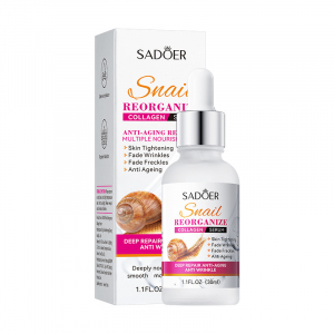 Антивозрастная сыворотка с муцином улитки и коллагеном SADOER Snail Reorgant Collagen Serum, 30 мл