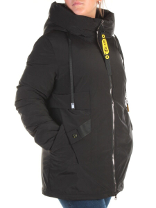 21-973 BLACK Куртка зимняя женская AKIDSEFRS (150 гр. синтепон)