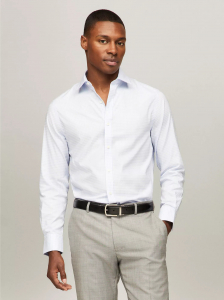 Slim Fit THFlex Faded Check Dress Shirt
