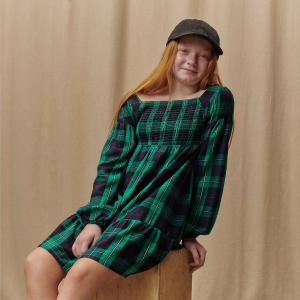 Smocked Top Plaid Dress Big Girls 7-16