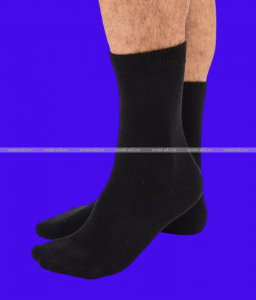 Термоноски мужские ШЕРСТЬ внутри махра ЧЕРНЫЕ арт. 1553