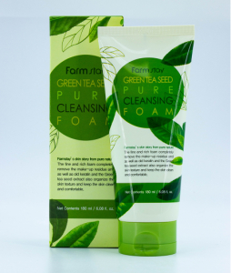 Очищающая пенка с семенами зеленого чая FARMSTAY, 180ml