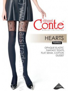 Колготки женские Fantasy Hearts Conte Дроп