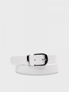 Ремень классический белый