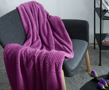 Покрывало-плед КОРАЛ-флис жаккард 