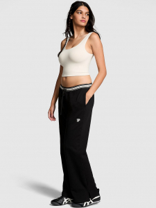 Ivy Fleece Split-Hem Flare Sweatpants