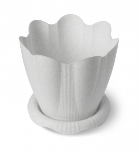 Горшок Эдельвейс+под.1.5л белый