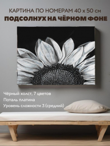 Картина по номерам 40Х50 с поталью платина 