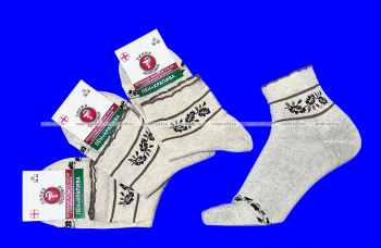 Линия здоровья носки женские ЛЕН с КРАПИВОЙ со слабой резинкой 