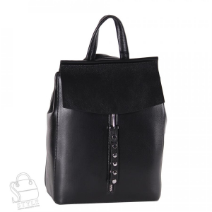 Рюкзак женский кожаный 18067 black Polina&Eiterou/30  в Новосибирске