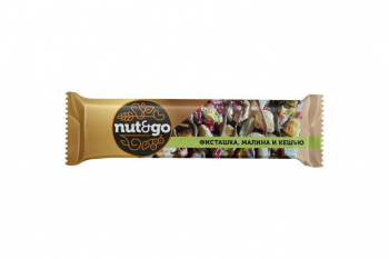 «Nut&Go», батончик  «Фисташка, малина и кешью», 28 г (упаковка 24 шт)