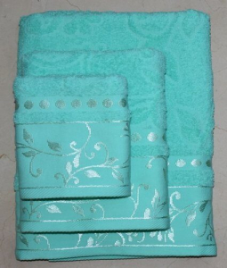 Набор махровых полотенец жаккард 