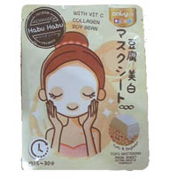 Осветляющая питательная маска с тофу от Daiso 3 шт / Daiso Tofu soybean whitening mask sheet 3 pcs