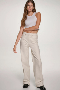HIGH-RISE TAILORED WIDE LEG JEAN