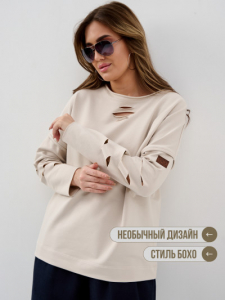 Лонгслив Boho молочный