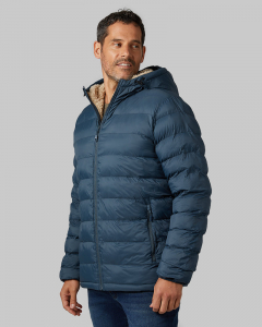 MEN'S HOODED SHERPA-LINED JACKET