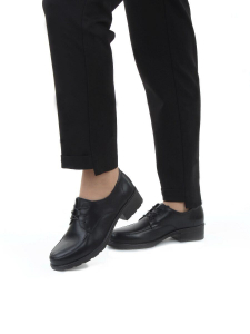 03-DYL37-3 BLACK Полуботинки женские (натуральная кожа)