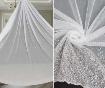 Тюль вышивка на бамбуке 1182 (по низу)