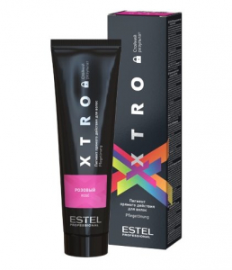 Пигмент прямого действия для волос XTRO BLACK Розовый, 100 мл
