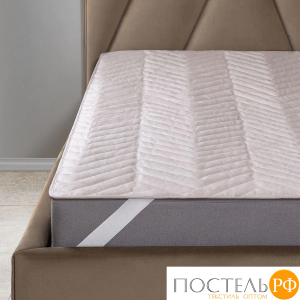 MedSleep SONORA Стеганый Hаматрасник 160х200, 1пр, хлопок/шерсть/микровол.; 200 гр/м2