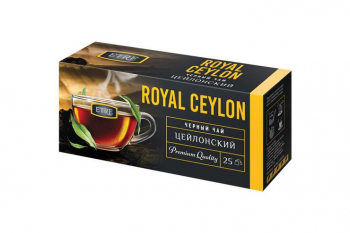 «ETRE», чай Royal Ceylon черный цейлонский отборный, 25 пакетиков, 50 г