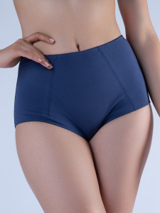 Женские слипы с завышенной талией синие Indefini, (арт. 4204LUF)