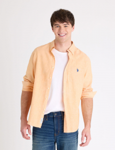 LONG SLEEVE LINEN BLEND SHIRT