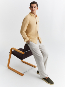 Брюки со льном