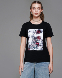 Футболка с шёлковой вставкой FSK035