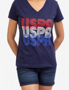 RETRO USPA V-NECK T-SHIRT