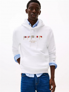 Embroidered Nautical Flag Hoodie