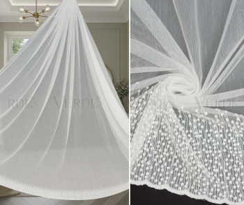 Тюль вышивка на бамбуке 1182 (по низу)