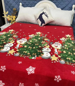 Плед плюшевый новогодний 180х200см А05