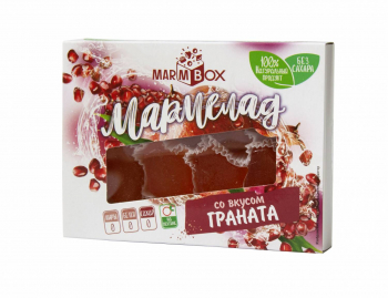 Мармелад желейный формовой на фруктозе «Со вкусом граната» «Marmbox»