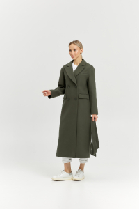 Пальто женское демисезонное 26102 (хаки)