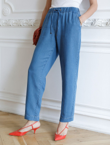 Брюки из лиоцелла под деним