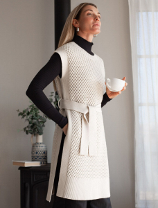 Удлиненный жилет из пряжи с кашемиром