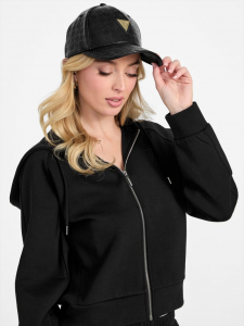 Faux-Leather Logo Baseball Hat