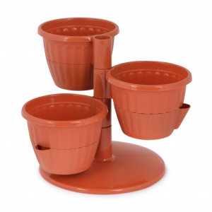 Набор КАСКАД 3горшка коричн.М-8068