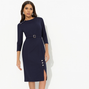 Платье силуэтное, Игра на повышение (синий)