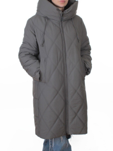 A612 GRAY/MENTHOL Куртка зимняя женская (верблюжья шерсть, 120 гр. холлофайбер)