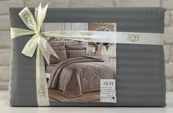 КПБ AKAY SATIN серый 1,5 пвх