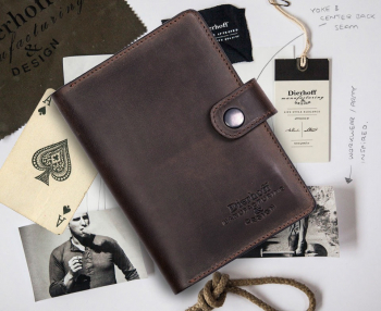 Мужская кожаная обложка для паспорта и автодокументов Dierhoff Д 6011-904