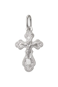 187.55 крест из серебра штампованный белый