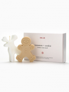 Подарочный набор новогодний: фигурное мыло пряня и фигурная свеча олень, URAL LAB