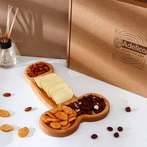 Блюдо деревянное для подачи «XL», в подарочной коробке, береза, 32.5?20?1.7 см